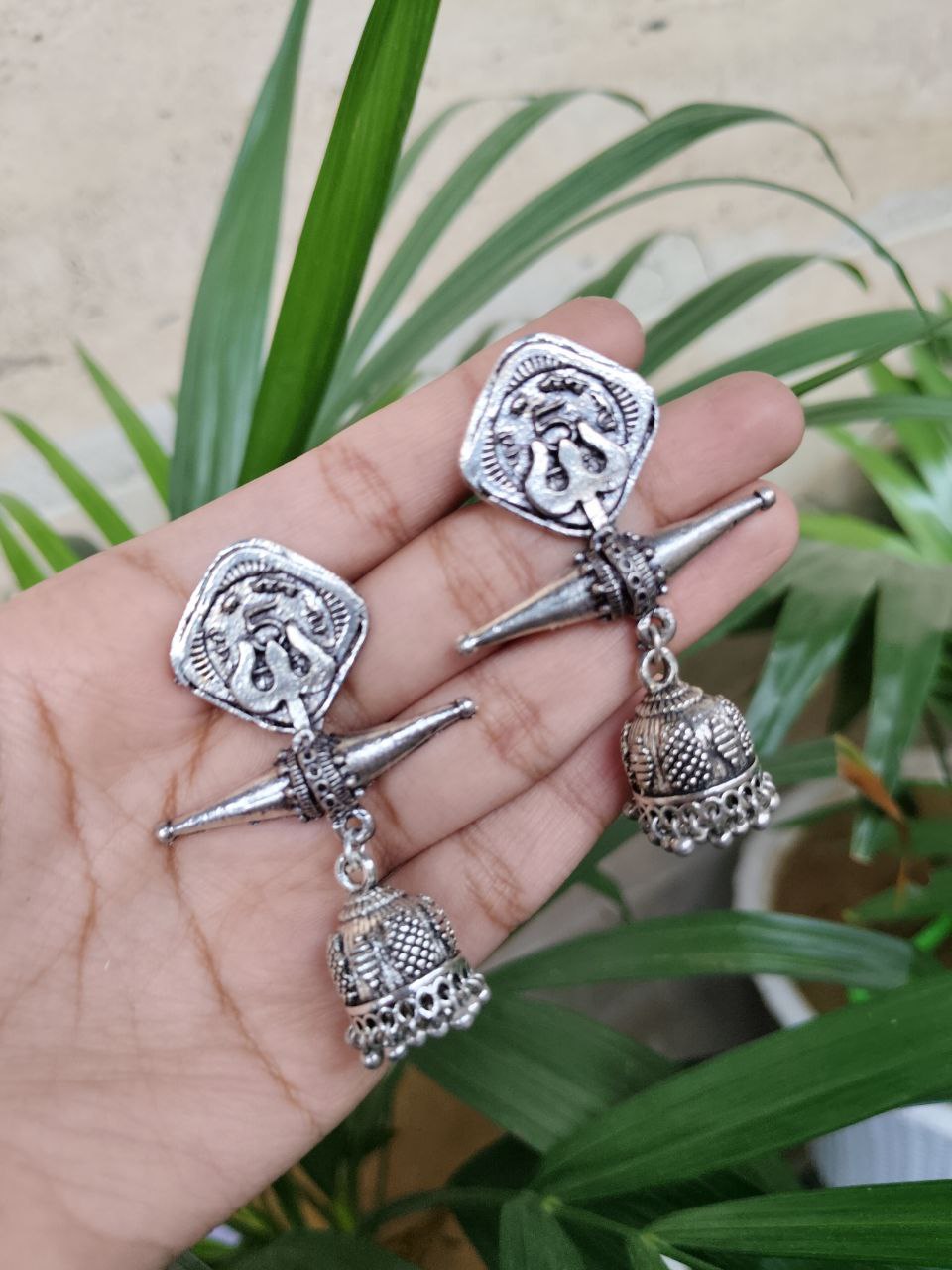 Oxidised German Silver Jhumka Earrings | Traditional Ethnic Jewelry for Women 1 Oxidised German Silver Jhumka Earrings | Traditional Ethnic Jewelry for Women
