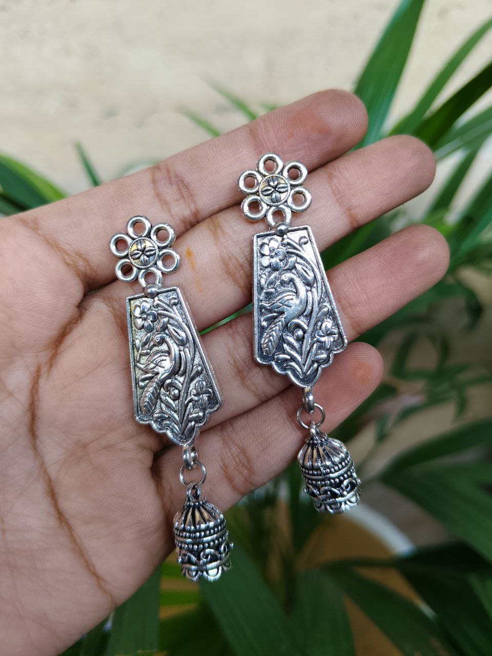 Peacock Jhumki Dangler Earrings With Elegant Traditional Design 1 Peacock Jhumki Dangler Earrings With Elegant Traditional Design