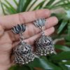 German Silver Lotus Dangler Earrings With Traditional Ghungroo Detailing 3 photo 35 2025 10 13 19 21 57