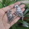 Oxidized Silver Plated Bird Stud Earrings With Traditional Ghungroo Detailing 2 photo 37 2025 10 07 16 21 57