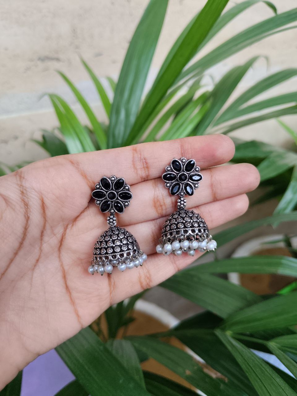 Oxidised Jhumki Earrings | Classic Traditional Ethnic Jewelry for Women 1 Oxidised Jhumki Earrings | Classic Traditional Ethnic Jewelry for Women