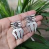 Silver Plated Trishul Earrings | Traditional Spiritual Ethnic Jewelry for Women 3 photo 3 2025 10 04 12 10 44