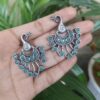 Silver Plated Peacock Design Earrings With Elegant Stone Work Detailing 9 photo 40 2025 10 07 16 21 57