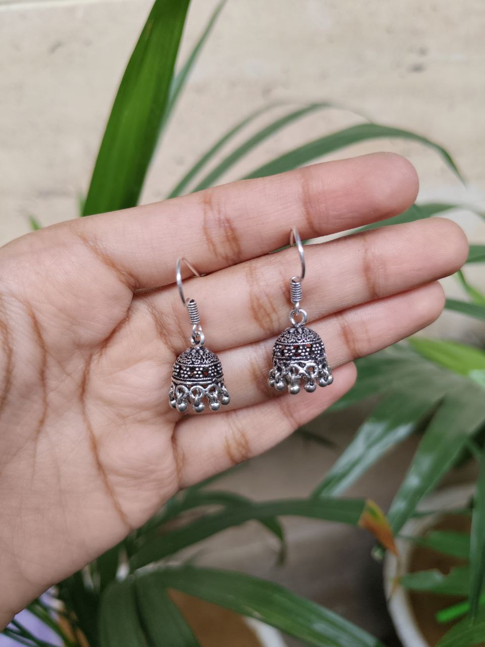 Oxidised Silver Plated Jhumka Earrings | Traditional Ethnic Jewelry for Women 1 Oxidised Silver Plated Jhumka Earrings | Traditional Ethnic Jewelry for Women