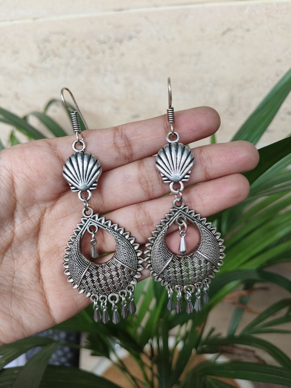 German Silver Chandbali Dangler Earrings | Traditional Ethnic Jewelry for Women 1 German Silver Chandbali Dangler Earrings | Traditional Ethnic Jewelry for Women