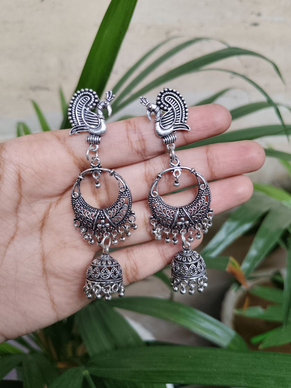 Peacock Chandbali Jhumka Earrings | Traditional Elegant Ethnic Jewelry for Women 1 Peacock Chandbali Jhumka Earrings | Traditional Elegant Ethnic Jewelry for Women