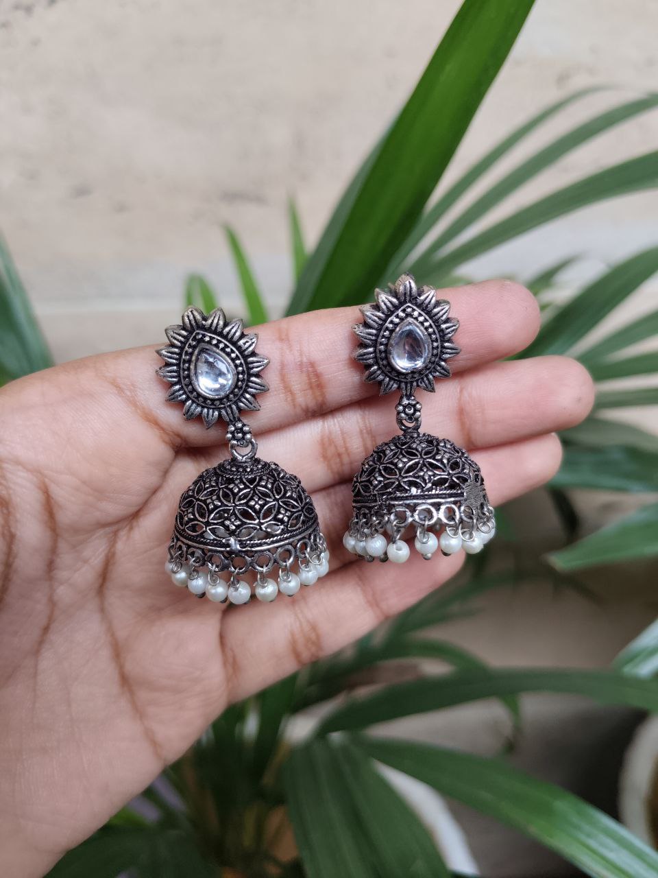Oxidised Casual Jhumka Earrings | Stylish Everyday Ethnic Jewelry for Women 1 Oxidised Casual Jhumka Earrings | Stylish Everyday Ethnic Jewelry for Women