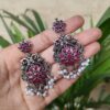 Oxidised Peacock Stone Stud Earrings | Stylish Traditional Ethnic Jewelry for Women 5 photo 65 2025 10 04 12 10 44