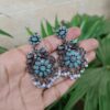 Oxidised Peacock Stone Stud Earrings | Stylish Traditional Ethnic Jewelry for Women 7 photo 67 2025 10 04 12 10 44
