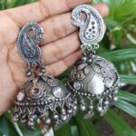 Traditional Peacock Jhumka Dangler Earrings with Beautiful Ghungroo Detailing for Women