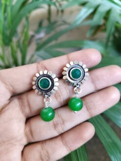 Beautiful Stud Earrings with Elegant Stone and Pearl Detailing for Women