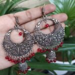 Beautiful Chandbali Jhumki Hook Dangler Earrings with Elegant Pearl Detailing for Women