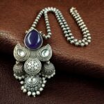 Bulk 248 Traditional Jhumki Style Necklace | Silver Touch Stone Work Ethnic Best Jewelry - "Amethyst"