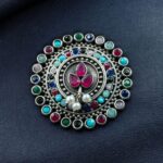 Bulk 184 Traditional Pearl & Stone Work Oxidized Adjustable Ring | Vintage Look Ethnic Perfect Jewelry For Girls - "Multi"