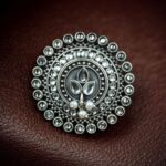 Bulk 174 Traditional Pearl & Stone Work Oxidized Adjustable Ring | Vintage Look Ethnic Perfect Jewelry For Girls - "White"