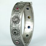 Bulk 156 Stylish Traditional Flower Kada | Silver Plated Openable Ethnic Bangle - "Multi"