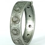 Bulk 158 Stylish Traditional Flower Kada | Silver Plated Openable Ethnic Bangle - "Baby Pink"