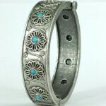 Bulk 164 Stylish Traditional Flower Kada | Silver Plated Openable Ethnic Bangle - "Aqua"