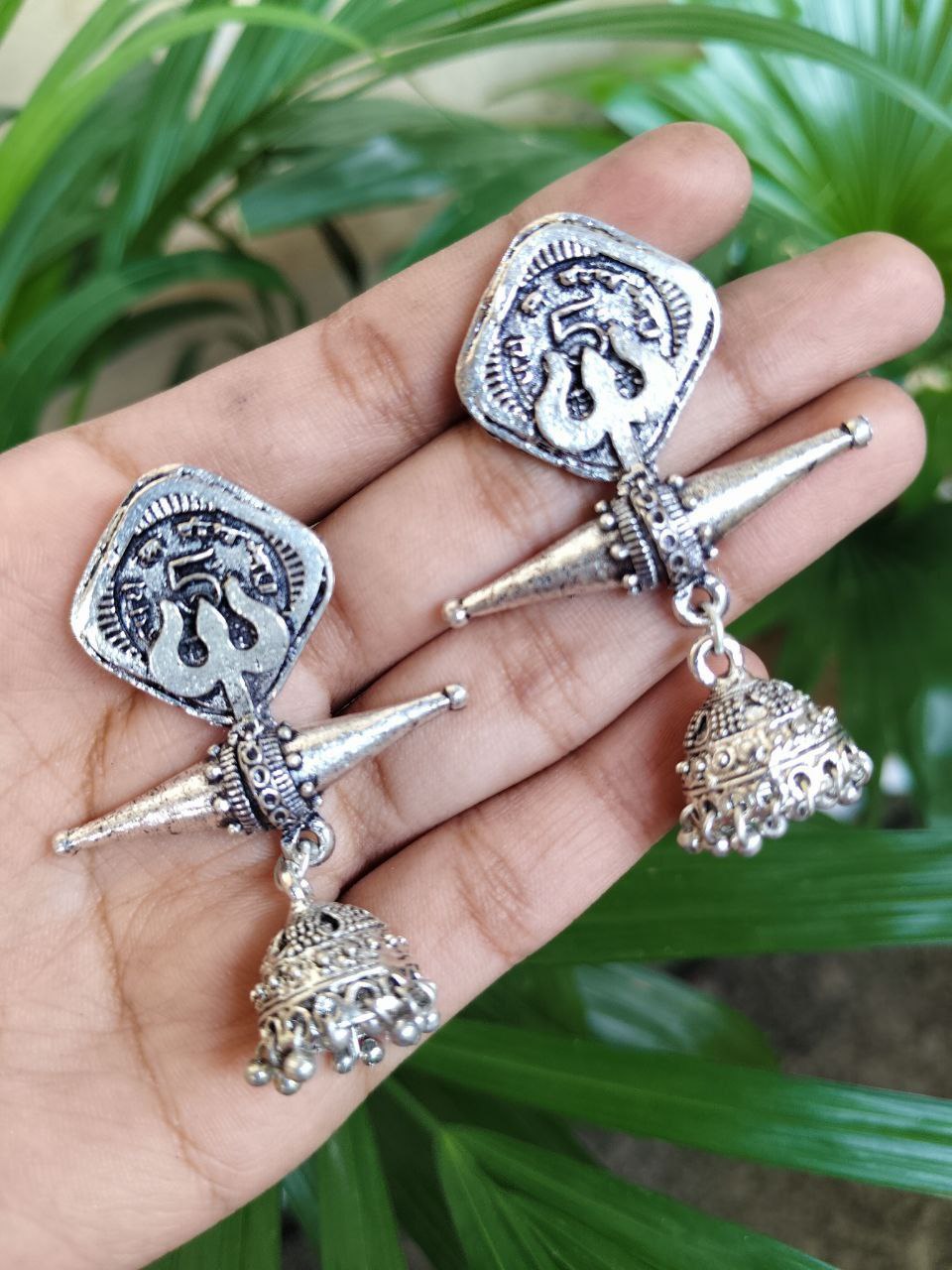 Traditional German Silver Jhumki Dangler Earrings for Women with Elegant Ethnic Design 1 Traditional German Silver Jhumki Dangler Earrings for Women with Elegant Ethnic Design