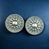 Beautiful Oxidized Silver Replica Round Stud Earrings | Handmade Best Jewelry 6 Handmade oxidized silver replica round stud earrings for women
