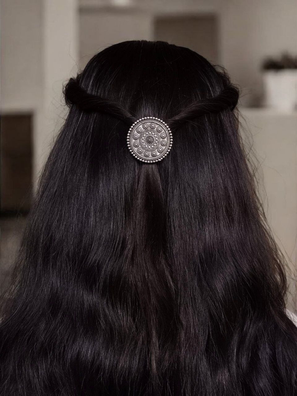 Designer Flower Hair Pin | Beautiful Floral Design Accessory for Special Occasions 4 Designer flower hair pin with elegant floral design for special occasions