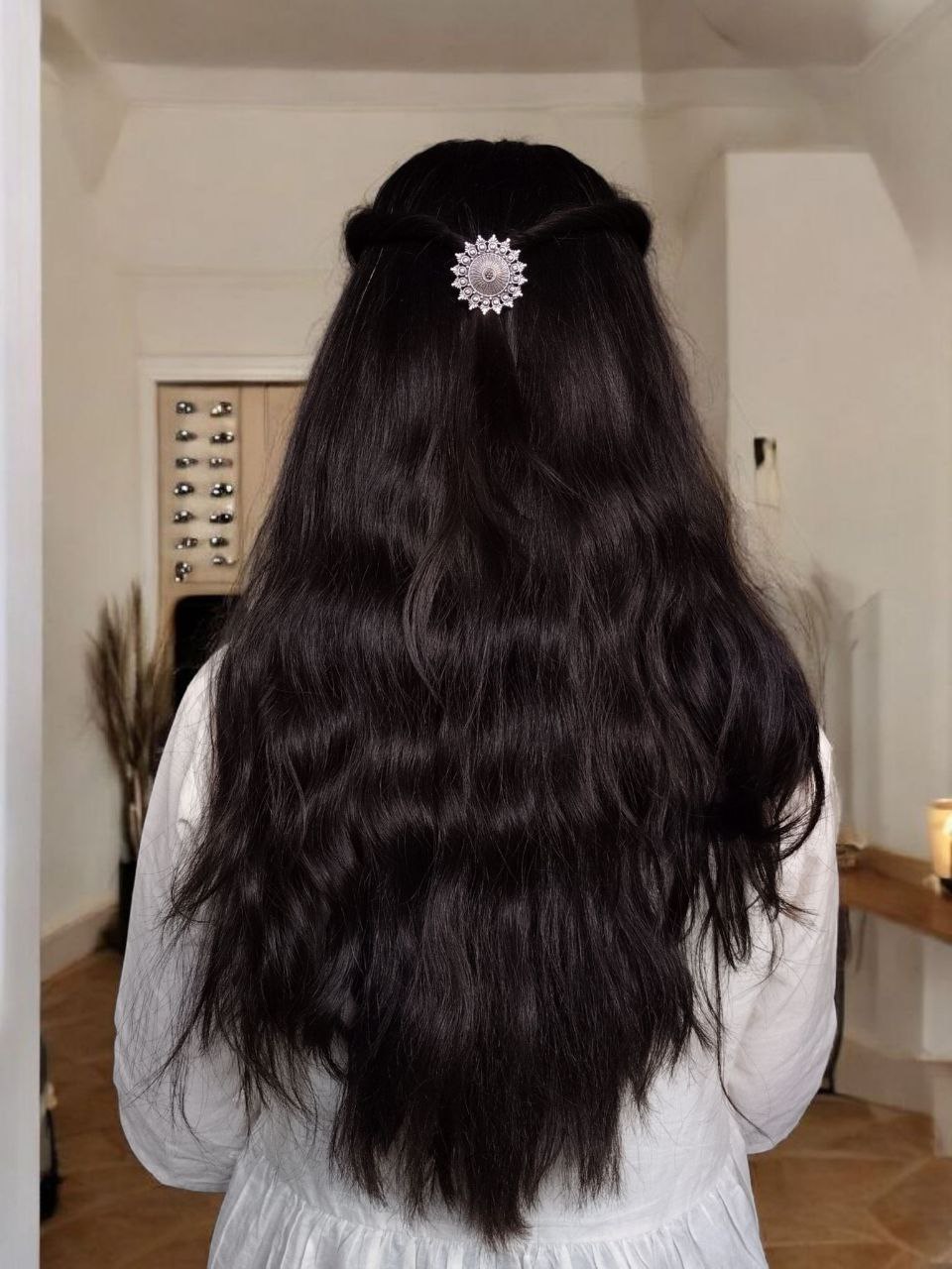 Handcrafted Oxidized Hair Pin | Unique Ethnic Silver Replica Jewelry Design 1 Handcrafted silver replica ethnic design oxidized hair pin