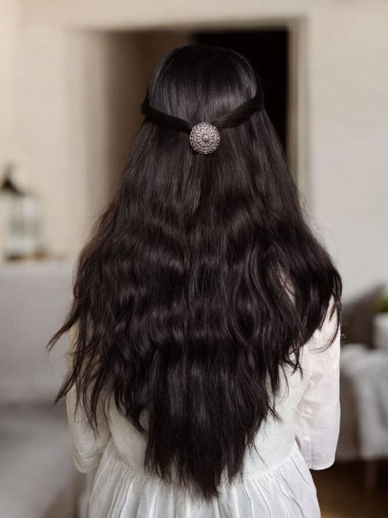 Designer Oxidized Floral Art Hair Pin | Handmade Silver Replica Ethnic Accessory Best Jewelry