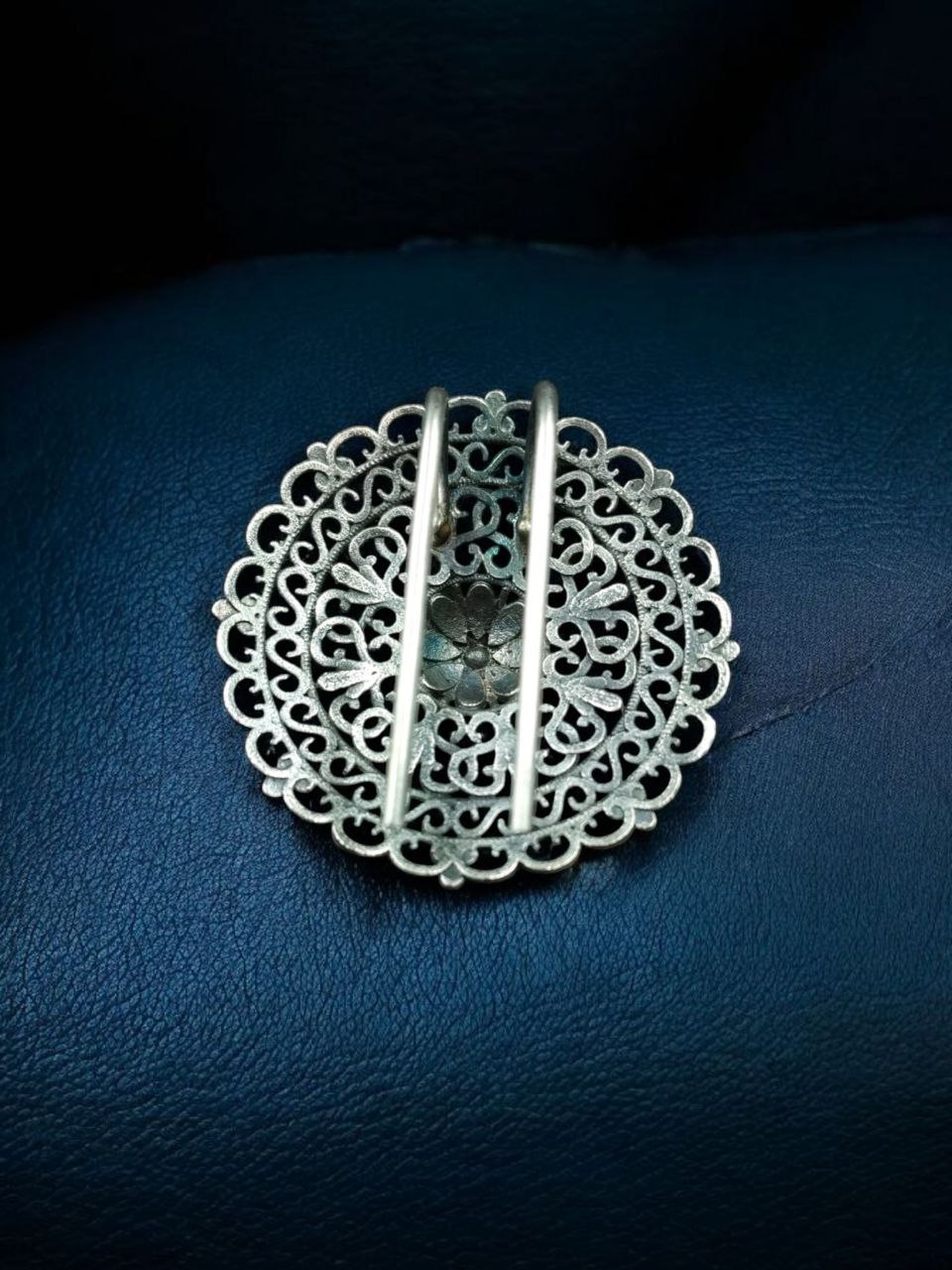 Designer Oxidized Floral Art Hair Pin | Handmade Silver Replica Ethnic Accessory Best Jewelry 6 Designer oxidized floral art hair pin silver replica ethnic jewelry