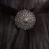Designer Oxidized Floral Art Hair Pin | Handmade Silver Replica Ethnic Accessory Best Jewelry 7 Designer oxidized floral art hair pin silver replica ethnic jewelry