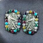 Bulk 46 Beautiful Peacock Stud Earrings | Silver Replica Oxidized Stone Jewelry for Daily Wear - "Multi"