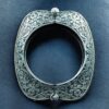 Designer oxidized floral art bangle silver replica openable kada for women
