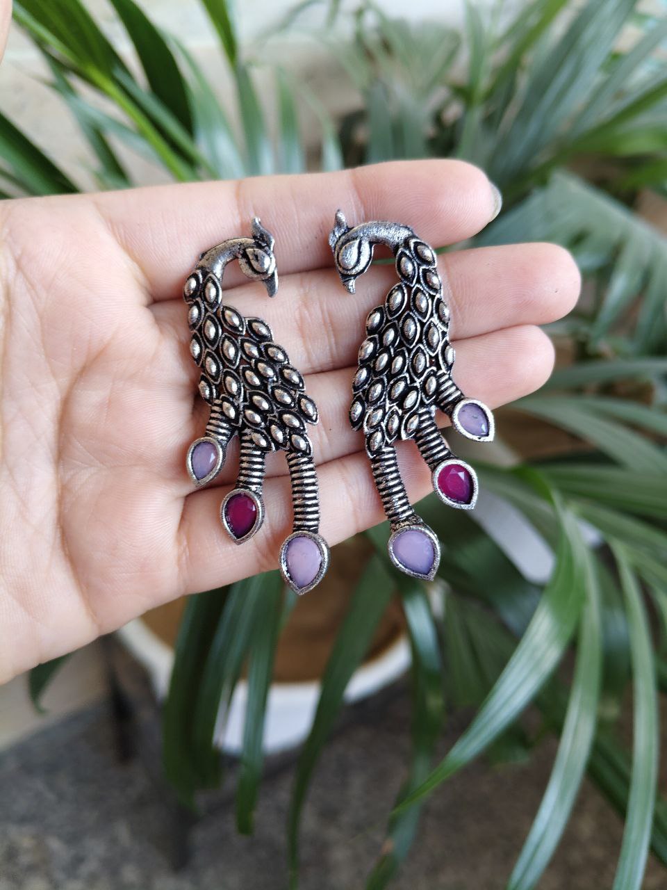 Designer Peacock Stud Earrings Casual Wear 10 Designer Peacock Stud Earrings Casual Wear - Image 10