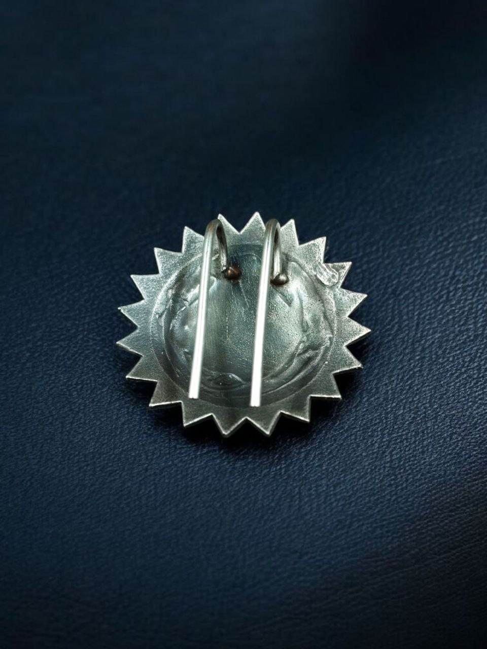 Designer Silver Replica Round Hair Pin | Best Oxidized Daily Look Accessory for Women 4 Oxidized silver replica round design hair pin for daily wear