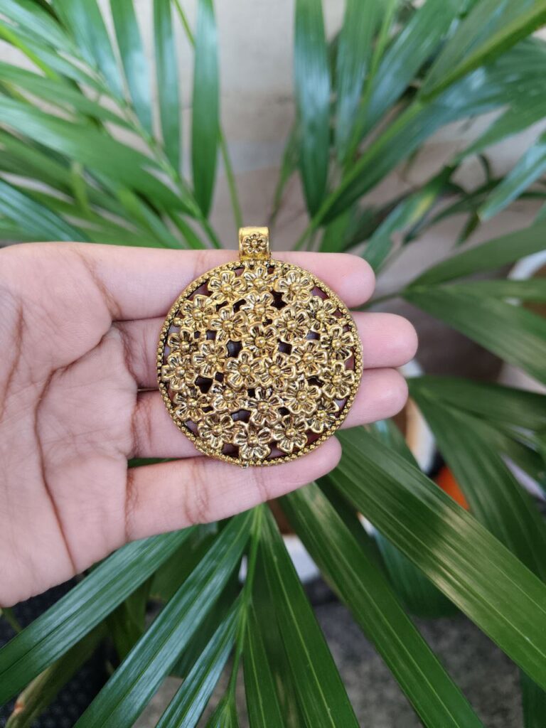 Gold Plated Flower Design Raw Material for DIY Jewelry Making Supply Crafts