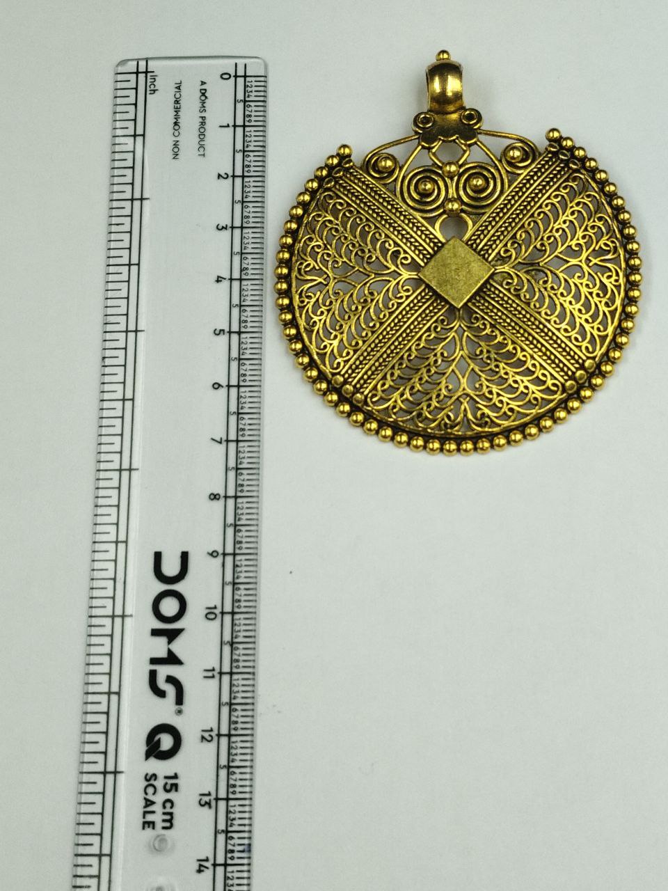 Gold Plated Floral Art Pendant Raw Material for Designer Jewelry Making Crafts 3 Gold Plated Floral Art Pendant Raw Material for Designer Jewelry Making Crafts - Image 3