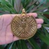 Gold Plated Floral Art Pendant Raw Material for Designer Jewelry Making Crafts