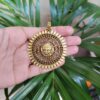 Gold Plated Durga Maa Necklace Pendant for Traditional Jewelry Making and Crafts