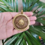 Gold Plated Durga Maa Necklace Pendant for Traditional Jewelry Making and Crafts