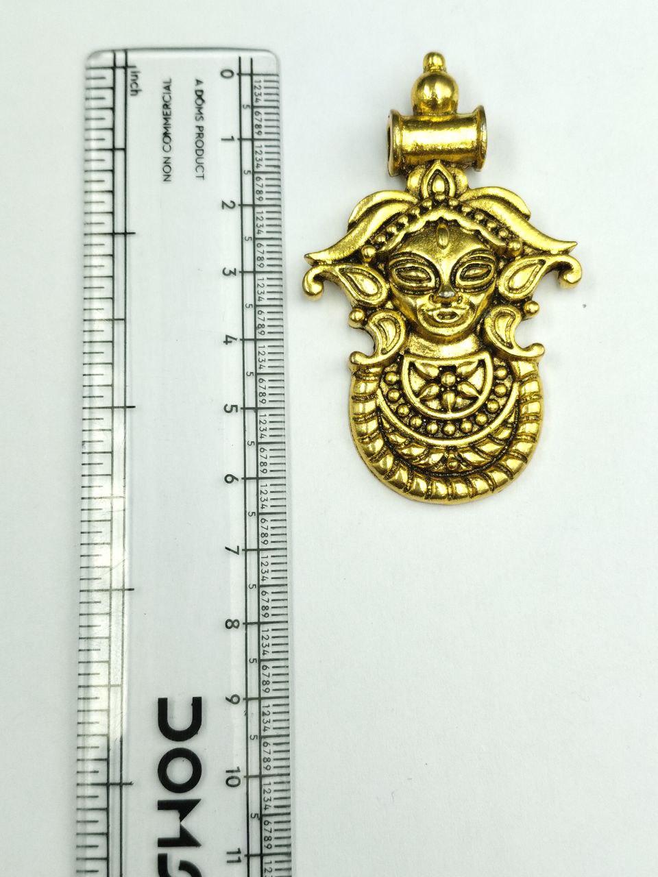 Maa Durga Gold Plated Pendant for Traditional Designer Jewelry Making Craft Projects 3 Maa Durga Gold Plated Pendant for Traditional Designer Jewelry Making Craft Projects - Image 3