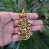 Maa Durga Gold Plated Pendant for Traditional Designer Jewelry Making Craft Projects