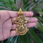 Maa Durga Gold Plated Pendant for Traditional Designer Jewelry Making Craft Projects