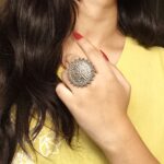 Handcrafted Unique Ring | Oxidized Silver Replica Adjustable Best Jewelry for Girls