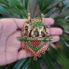 Meenakari Elephant Pendant Raw Material for Premium Traditional Jewelry Making Designs
