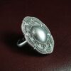 Designer adjustable unique silver replica oxidized ring for daily wear
