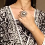 Designer Oxidized Ring | Unique Silver Replica Daily Look Jewelry