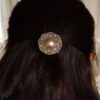 silver replica trendy Oxidized hair pin for girls and women