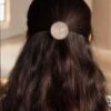 Oxidized silver replica round hair pin design daily wear