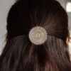 Oxidized silver replica round hair pin design daily wear