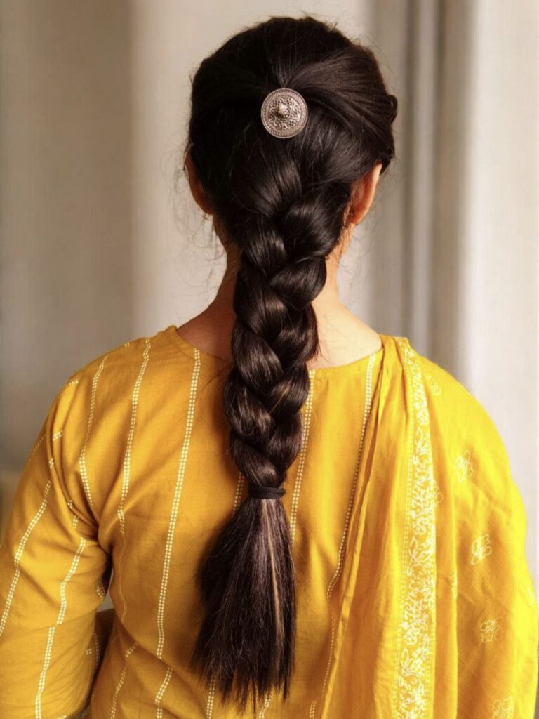 Designer Floral Art Hair Pin | Pearl Work Silver Replica Best Oxidized Jewelry