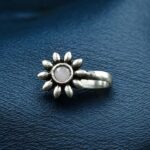 Bulk 186 Unique Silver Plated Press Stone Nosepin | Oxidized Ethnic Style Jewelry - "Baby Pink"